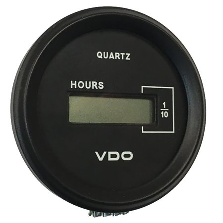 VDO Cockpit Marine 52mm (2-1/16 Inch) LCD Hourmeter - Black Dial/Chrome Bezel 331-546